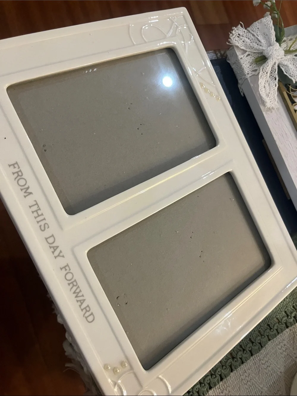 Ceramic 'From This Day Forward' Double Photo Frame